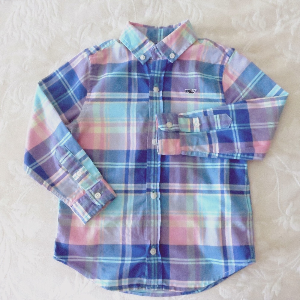 Vineyard Vines Long Sleeve Plaid Shirt Size 3T